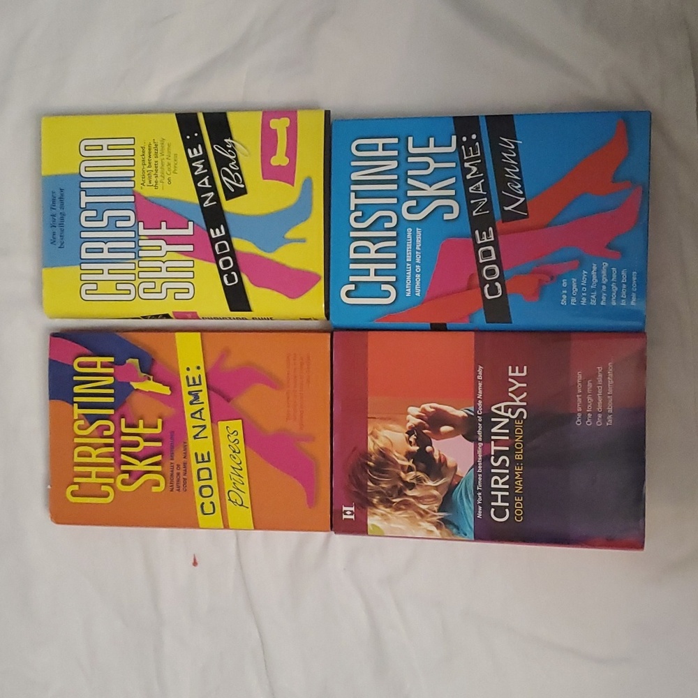 : 4 Christina Skye Code Name: books  Nanny , Baby , blondie & princess hardcover